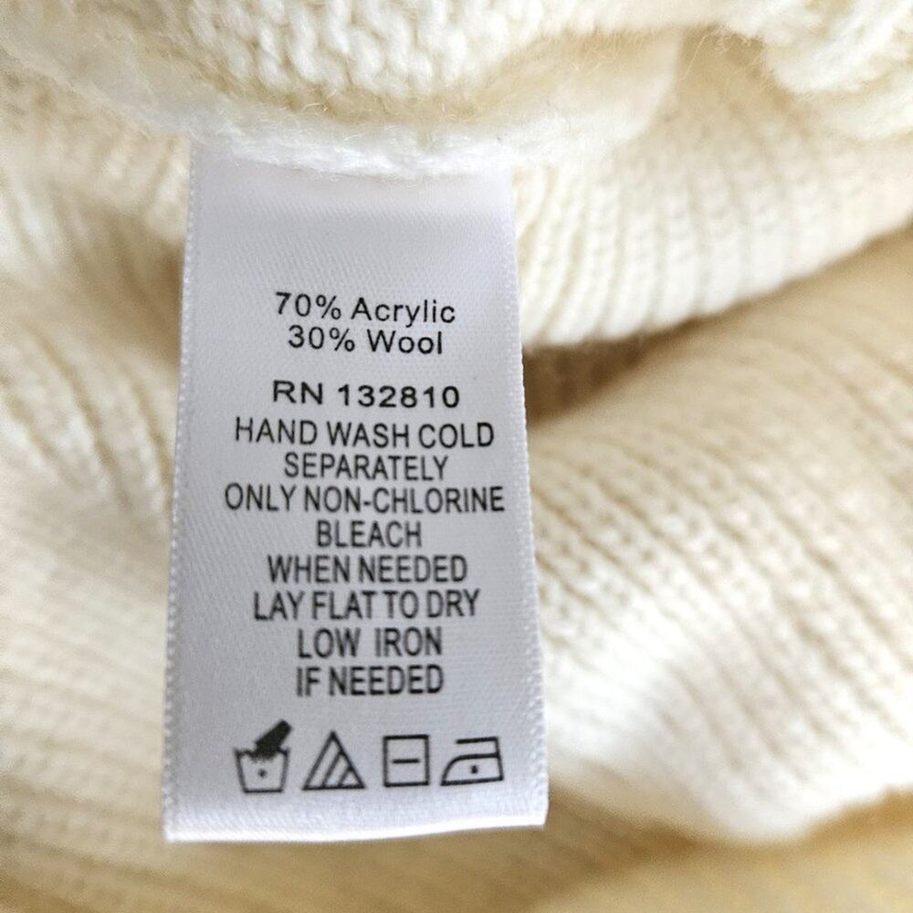 Motto Shawl Collar Cardigan Sweater Rib Knit Button Front -Cream-size 1X - Picture 6 of 8